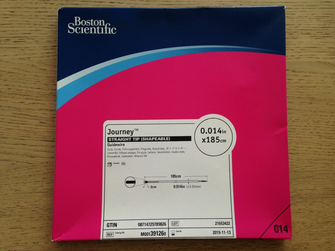 New BOSTON SCIENTIFIC 39126 Journey Straight Tip Shapeable Guidewire