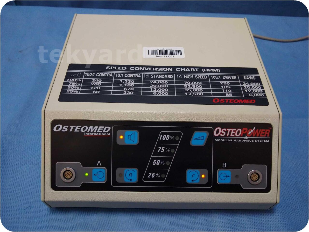 Used OSTEOMED OsteoPower Modular Handpiece System Dental General For