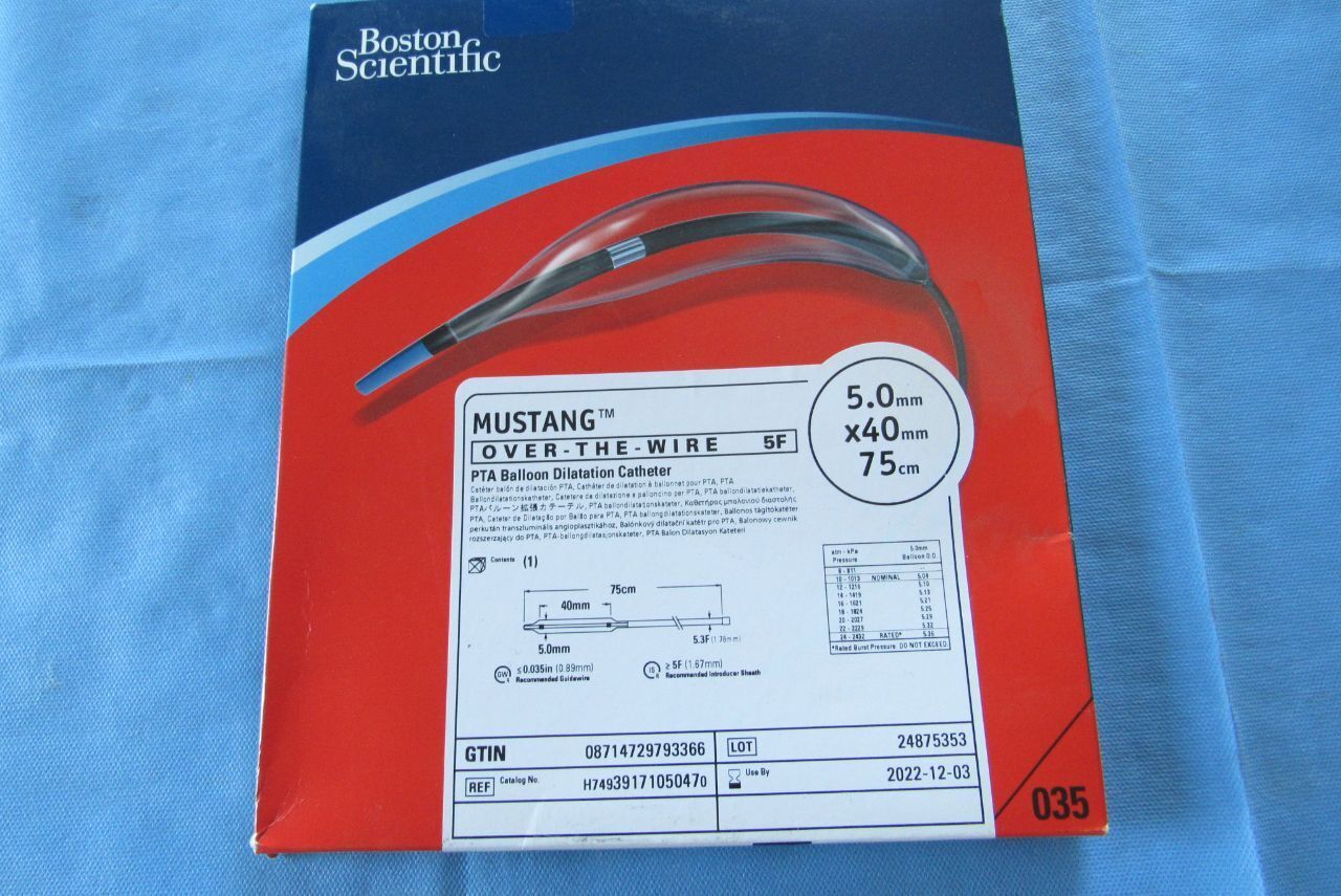 New Boston Scientific Ref Mustang Over The Wire Pta Balloon