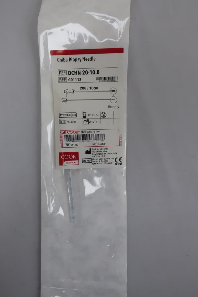 New Cook G Chiba Biopsy Needle G X Cm Disposables General