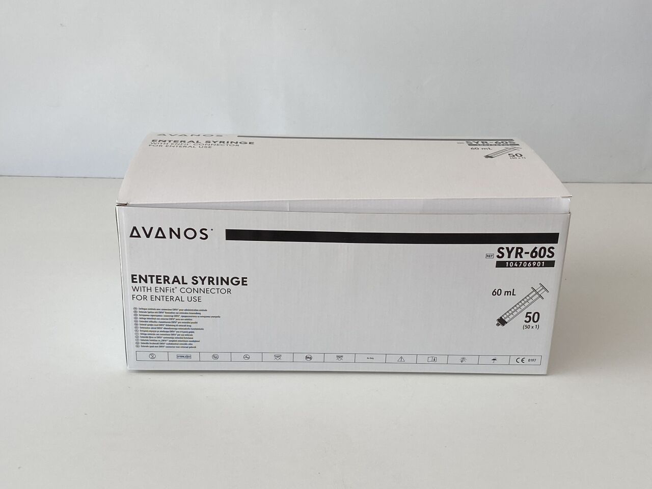 New AVANOS 4 Boxes 50 Box Enteral Syringe SYR 60S Exp 2026 04 W10