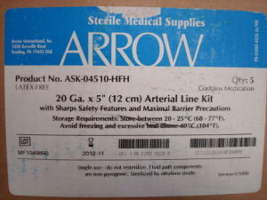 New ARROW ARTERIAL LINE KIT Disposables - General For Sale - DOTmed ...