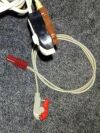 GE single lead Pinch lead wire Red Bown Black leads EKG