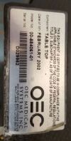 OEC 00-884061-01 TABLE TOP Urology Suite