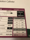 BARD VASCUTRAK V1425100 PTA Dilatation 5F (X) Catheters