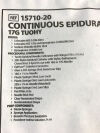 SMITHS MEDICAL Portex 15710-20 Continuous Epidural 17G TUOHY (X) 15710-20