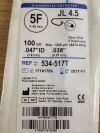 CORDIS 534-517T JL 4.5, Infiniti Thrulumen Diagnostic Catheter  5F 100cm (X)