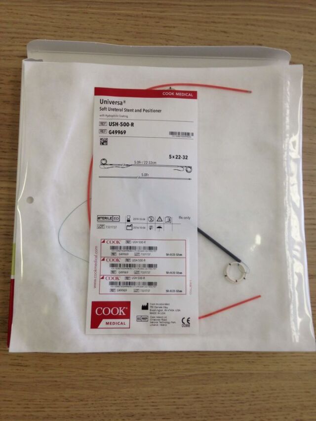 New COOK Universa Soft Ureteral Stent and Positioner w Hydrophilic ...