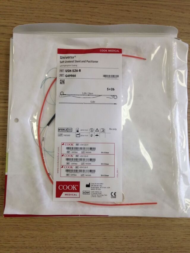 New COOK Universa Soft Ureteral Stent and Positioner w Hydrophilic ...