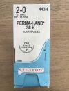 ETHICON 443H Perma-Hand Silk Black Braided 2-0 30in (36/Box) (x) Sutures