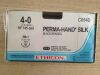 ETHICON C054D Perma-Hand Silk Black Braided 4-0 17mm 18" 12/Bx Sutures