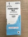 ETHICON A307H Perma-Hand Silk Black Braided 1  (36/Box) (x) Sutures
