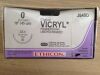 ETHICON J840D Coated Vicryl Undyed Braided Suture 0 (12/Box) Sutures