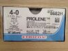ETHICON 8682H Prolene Polypropylene Blue Monofilament Non-Absorbable Suture 4-0 19mm 18" 36/Bx Sutures