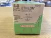 ETHICON Ethilon Pliabilized Nylon Black Monofilament Suture 4-0 13mm 18" 12/Bx 1954G