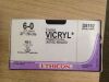 ETHICON D8192 Coated Vicryl Undyed Braided Suture 6-0 (36/Box)
