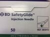 BD 305915 Safety Glide Injection Needle .8mm x 25mm 50/Bx (X) 305915