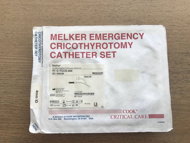 COOK G06246 Uncuffed Emergency Cricothyrotomy Catheter Set (X)