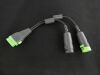 GE 1442AAO Cable, Y Adapter, FECG MECG Rectangle Plug to two Round Connectors  Fetal Monitor