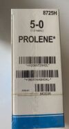 ETHICON 8725H 5-0 Prolene Taper C-1 Sutures Box of 36 Sutures