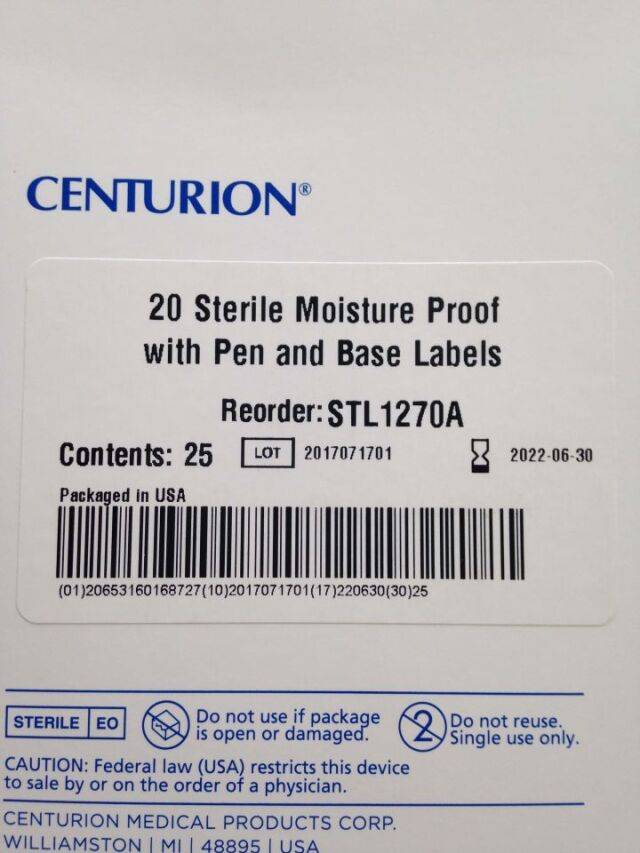 Medication Label Kit Vismark™ 20 Black on White Sterile Labels, 16 Printed,  4 Blank, Superfine Tip Waterproof Permanent Marker - Suprememed