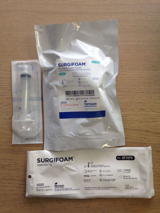 New ETHICON 1979 Surgifoam Absorbable Gelatin Powder Kit, 20cc