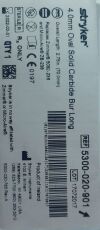 STRYKER 5300-020-901 Qty 15 pkgs 4.0 Oval Solid Carbide Bur Long