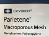 COVIDIEN PPM1510X3 Parietene Macroporous Mesh Monofilament Polypropylene, Box of 3 Pieces Exp 06/2023 C2320