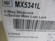 SMITHS MEDICAL MEDEX Smiths Medical Case Qty. of 50 Medex Ref: MX5341L 4-Way Stopcock w/ Swivel Male Luer Lock Exp. 02/2022