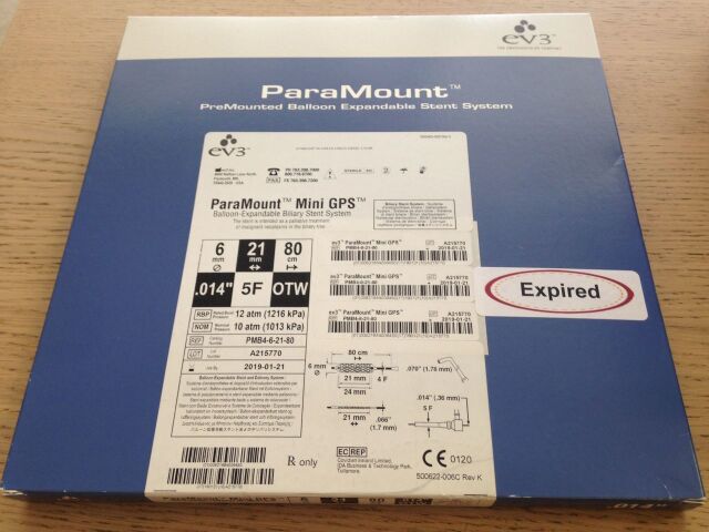 EV3 PMB4-6-21-80 ParaMount Mini GPS Balloon-Expandable Biliary Stent System (X)