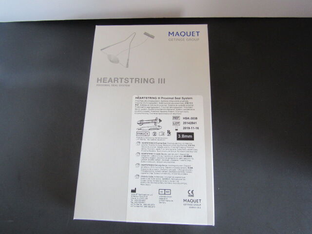 MAQUET Ref: HSK-3038 HEARTSTRING III Proximal Seal System: 3.8mm Exp. 11/2019