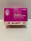 BD 371115 Bard Parker Rib-Back Carbon Steel Blades  15 Sterile,