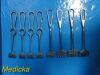 AESCULAP Lot of 8 Ditmar &  BT-266 Volkmann Rake Retractors, 6 Prong, Sharp