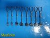8X KNY Scheerer & Codman Assorted Volkman BABY Rake Retractor, 4/6 Prongs