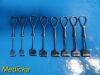 8X KNY Scheerer & Codman Assorted Volkman BABY Rake Retractor, 4/6 Prongs