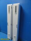 2X White  Wooden Right & Left Sided Doors Scope Holder / Hanger / Cabinet