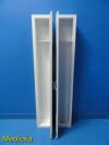 2X White  Wooden Right & Left Sided Doors Scope Holder / Hanger / Cabinet