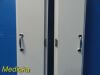 2X White  Wooden Right & Left Sided Doors Scope Holder / Hanger / Cabinet