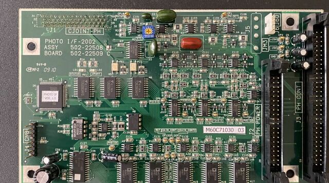 SHIMADZU M60C7103003  502-22508J 502-22509C   50222508J 50222509C I/F-2002 CJOINT-PH  BOARD Rad/Fluoro Room