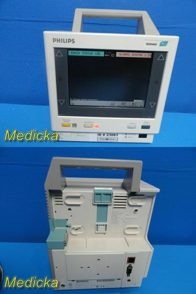 PHILIPS 2004 M3046A M3 , W/ M3000A MMS Module & Leads ~ Patient Monitor