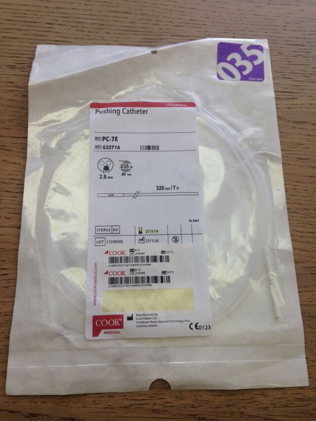 COOK G22716 Pushing Catheter, 320cm/7Fr (X)