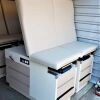 ENOCHS Medline New Cream Upholstery Exam Table w Tan Base rated 600lbs Exam Table