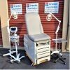 ENOCHS Power Exam Table 4000 foot control w New Creme Upholstery Tan Base Exam Table