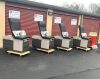 ENOCHS Power  Exam Table 4000 foot control w New Black Upholstery Tan Base Exam Table