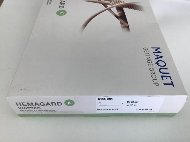 MAQUET HGK0022-40 Hemagard Knitted Polyester Vascular Graft, Exp 06/2022 K2420