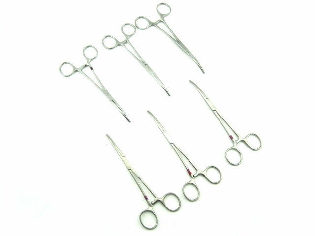 SPECTRUM Lot 6  60-1941 Rochester Pean 6 1/4 in Medical Curved Forceps Hemostatic Lot 6 Spectrum 60-1941 Rochester Pean 6 1/4 in Medical Curved Forceps Hemostatic