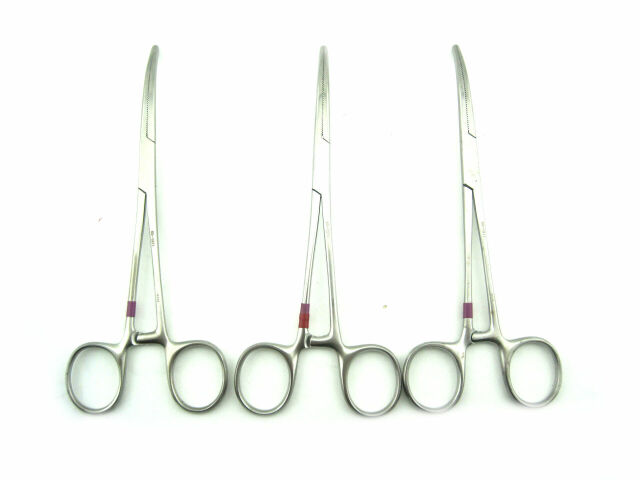 SPECTRUM Lot 6  60-1941 Rochester Pean 6 1/4 in Medical Curved Forceps Hemostatic Lot 6 Spectrum 60-1941 Rochester Pean 6 1/4 in Medical Curved Forceps Hemostatic