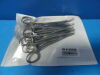 11X Haslam USA Ochsner Forceps, Curved Full Serrations 1X2 Teeth, 6.5