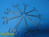 9 x Master Burrows Ochsner Forceps, Curved Fully Serrated 6.25