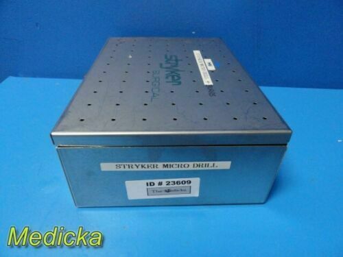 STRYKER ENT Microtome 142 Micro Drill W/ 277-140-18 Bur Case, Burrs, Hose